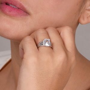 David Yurman wheaton ring white topaz and diamonds